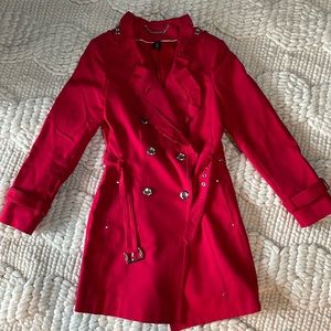 WHBM Red fitted trench ~ Size S